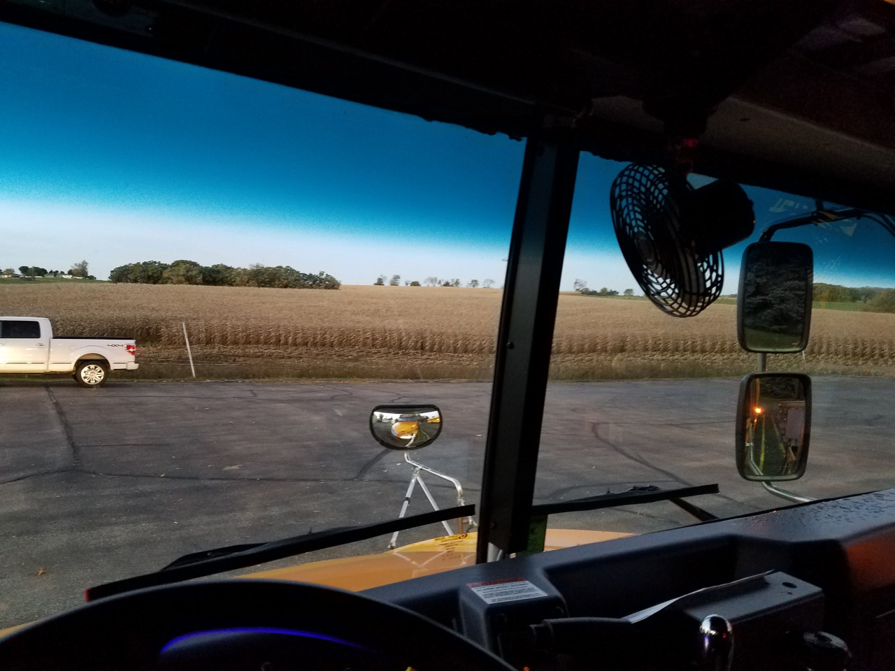 The view from the driver's seat