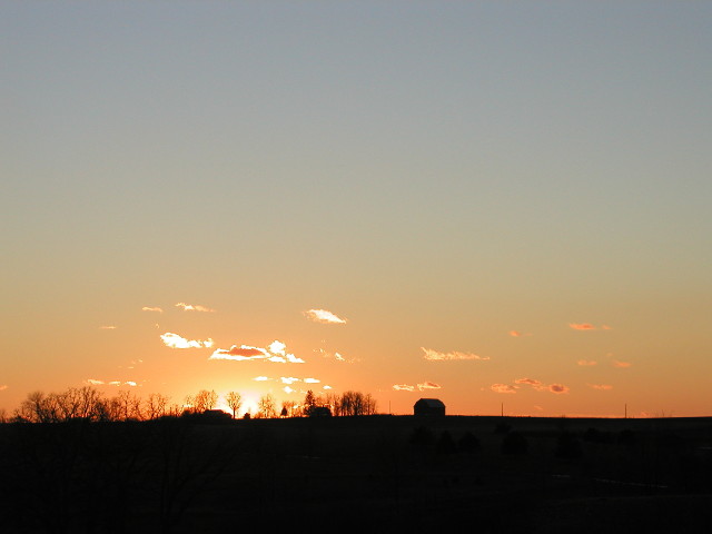 Sunset in Iowa County